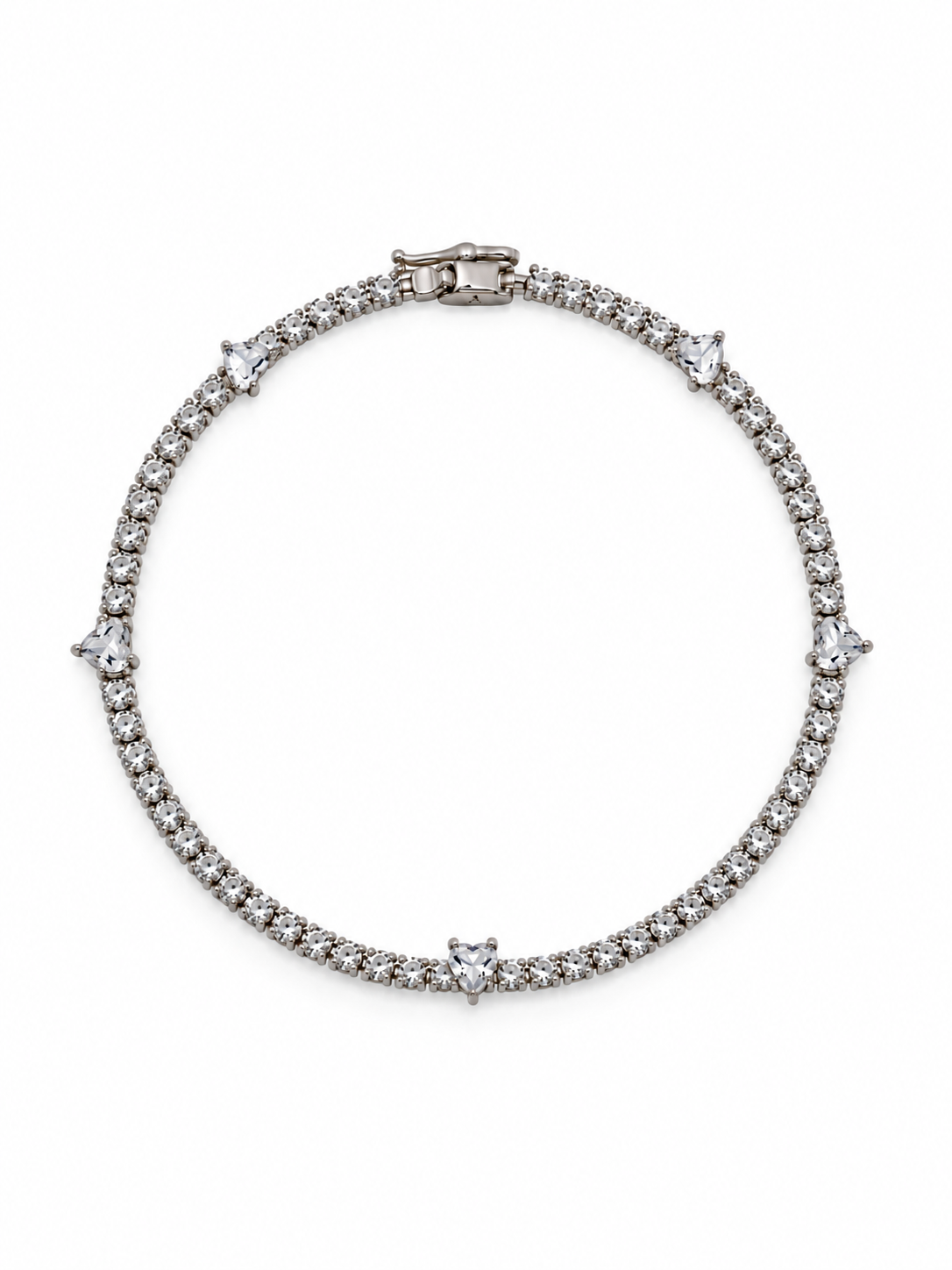 Heart and Tennis Bracelet