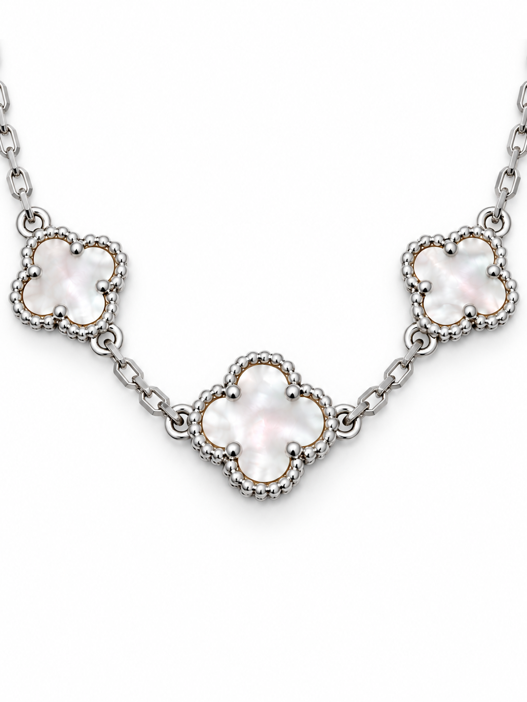 MOP Clover Studded Bracelet