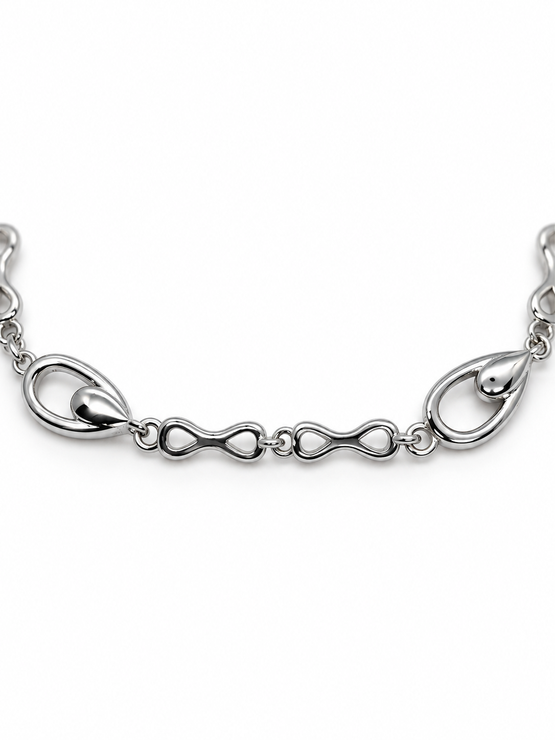 Raindrop Empty Mirror Finish Bracelet